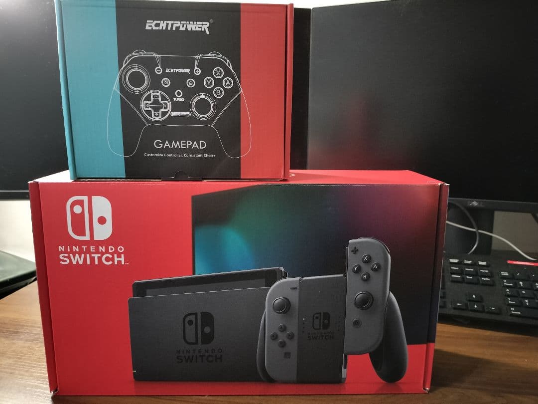 超美品 Nintendo Switch 本体+ゲームパッド(コントローラ未使用)
