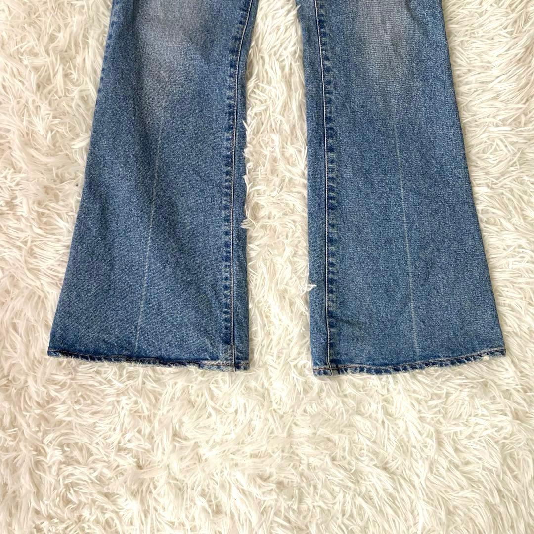 美品✨MOUSSY MVS FLARE フレアデニムライトブルー 赤耳 23