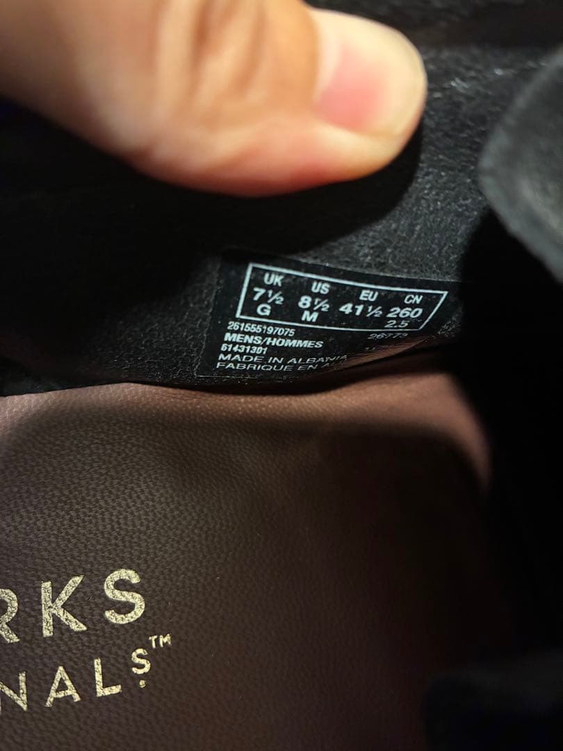 Clarks ワラビー 黒 26cm
