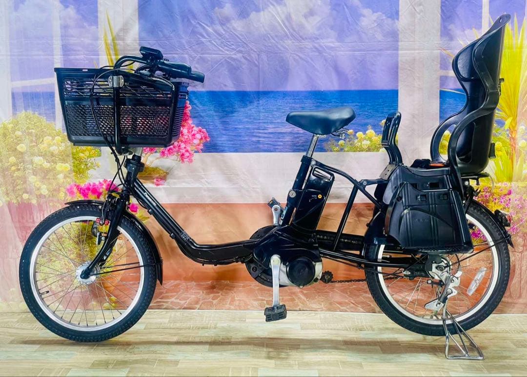 半年保証 パナソニックギュット⭐️13AH！子供乗せ電動アシスト自転車Y3254