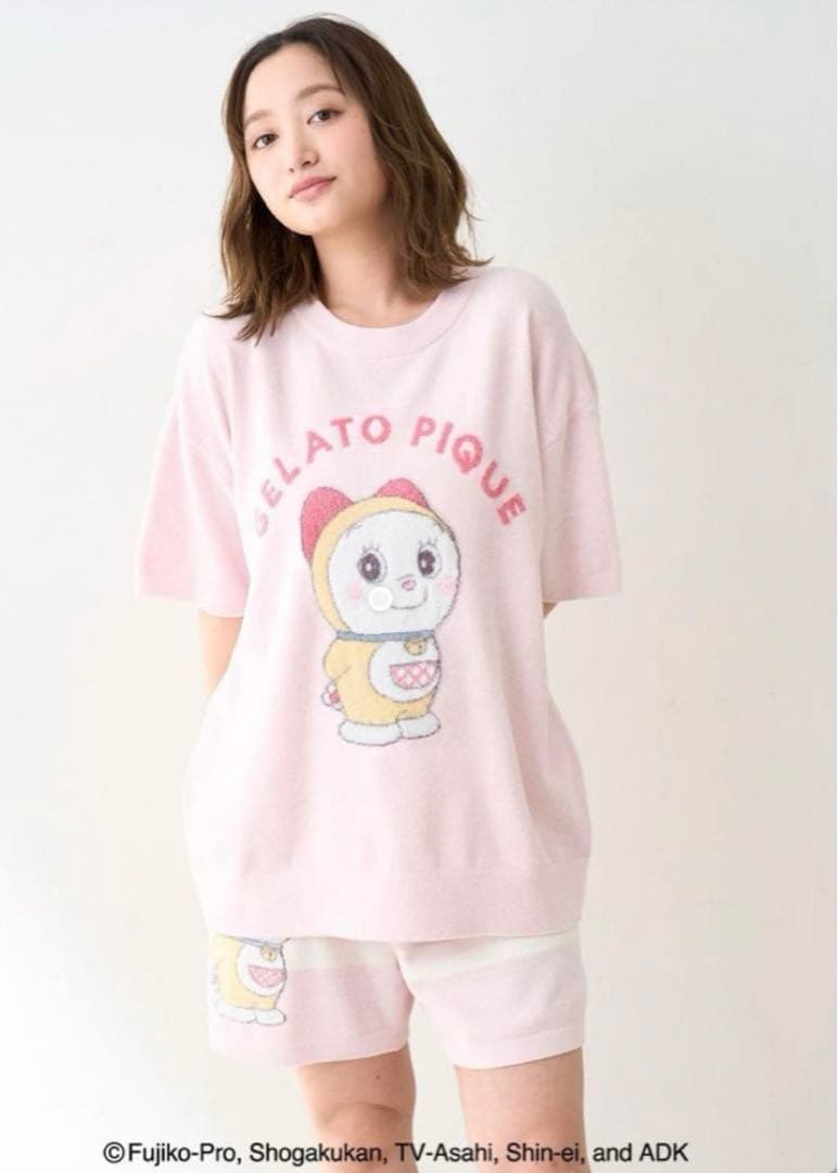 GELATO PIQUE ルームウェア ピンク フリーサイズ　ドラミちゃん