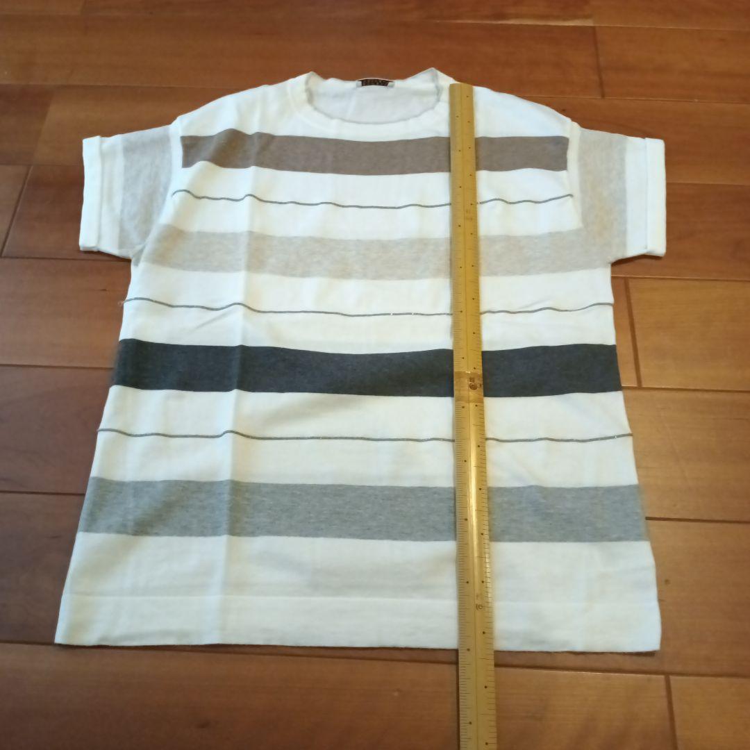 ストライプデザイン 半袖Tシャツ