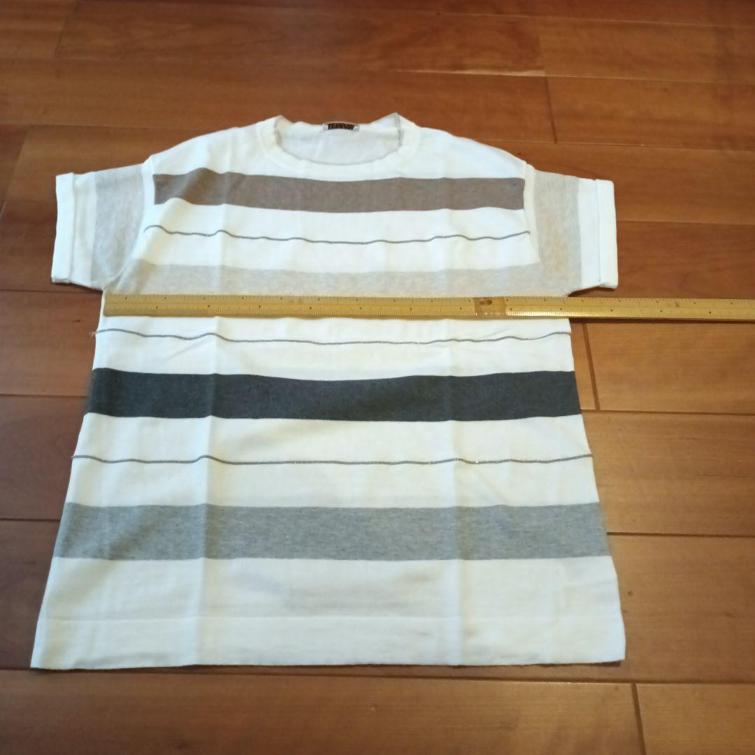 ストライプデザイン 半袖Tシャツ