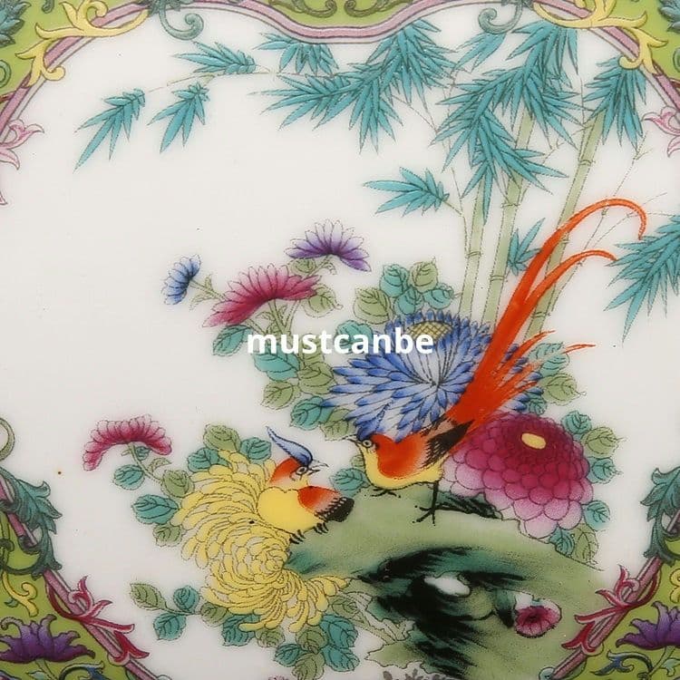 琺瑯彩蒔絵四方賞瓶 景徳鎮 陶磁器 装飾品 現代工芸品 美術品 置物