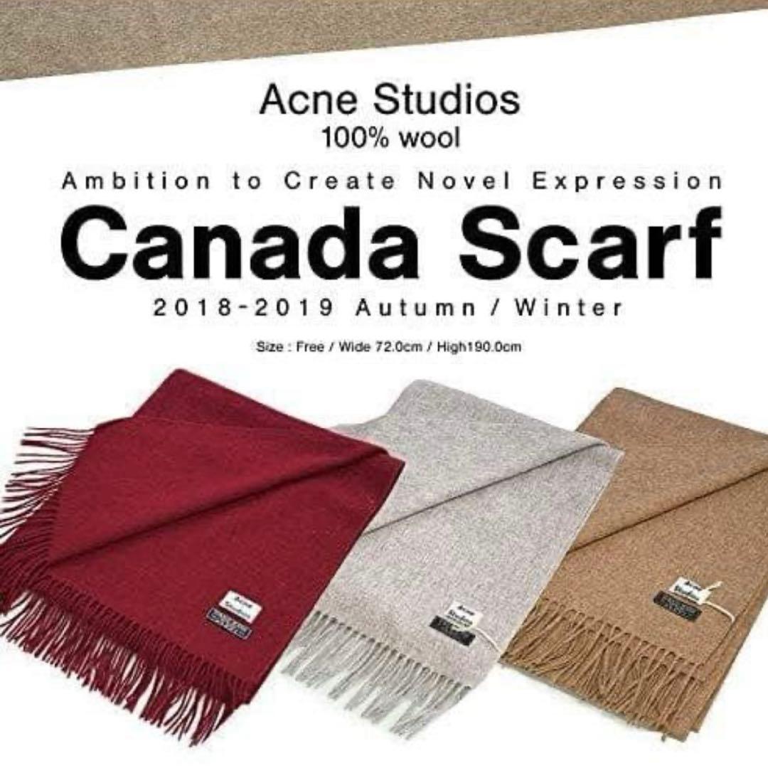 【新品未使用】AcneStudios ウールマフラー レッド 赤
