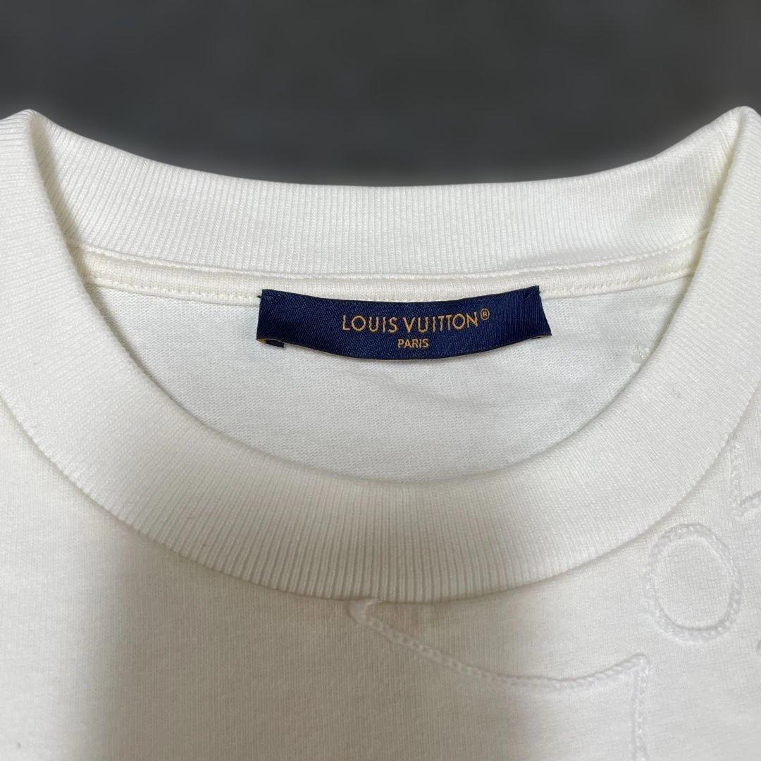 【LOUIS VUITTON】 刺繍ロゴ Tシャツ ホワイト