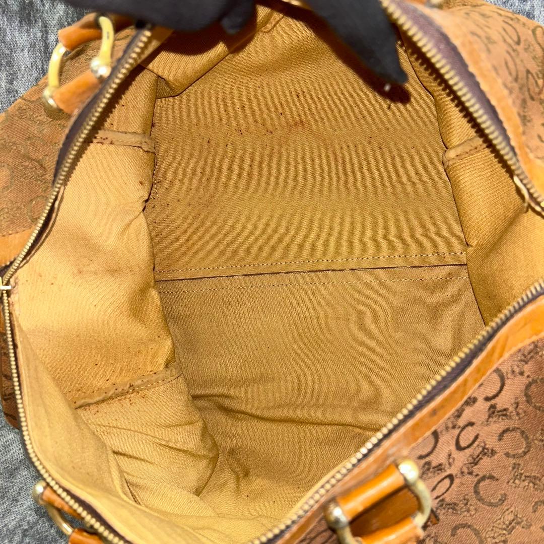 オールド セリーヌ CELINE Cサルキー ボストンバッグ　ハンドバッグ　茶