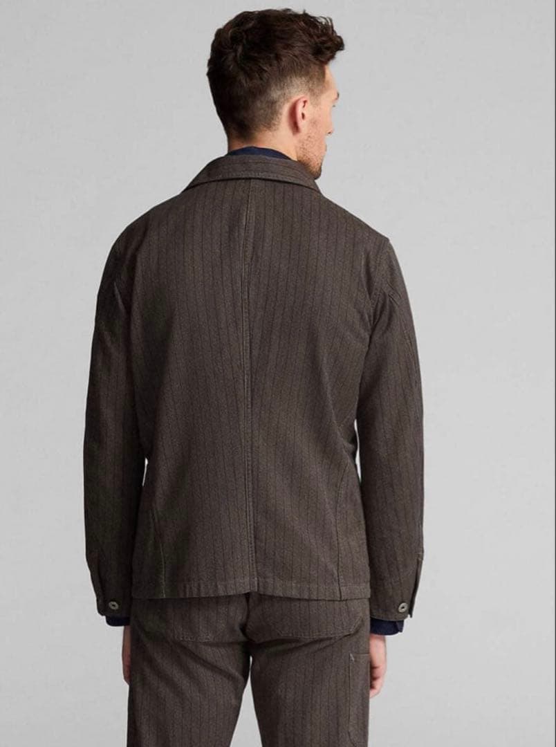極美品 RRL ストライプド ジャスペ ツイル ジャケット S