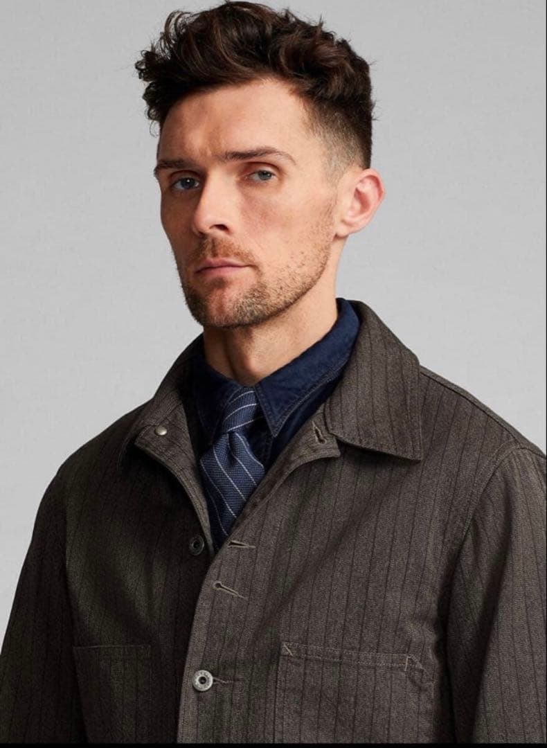 極美品 RRL ストライプド ジャスペ ツイル ジャケット S