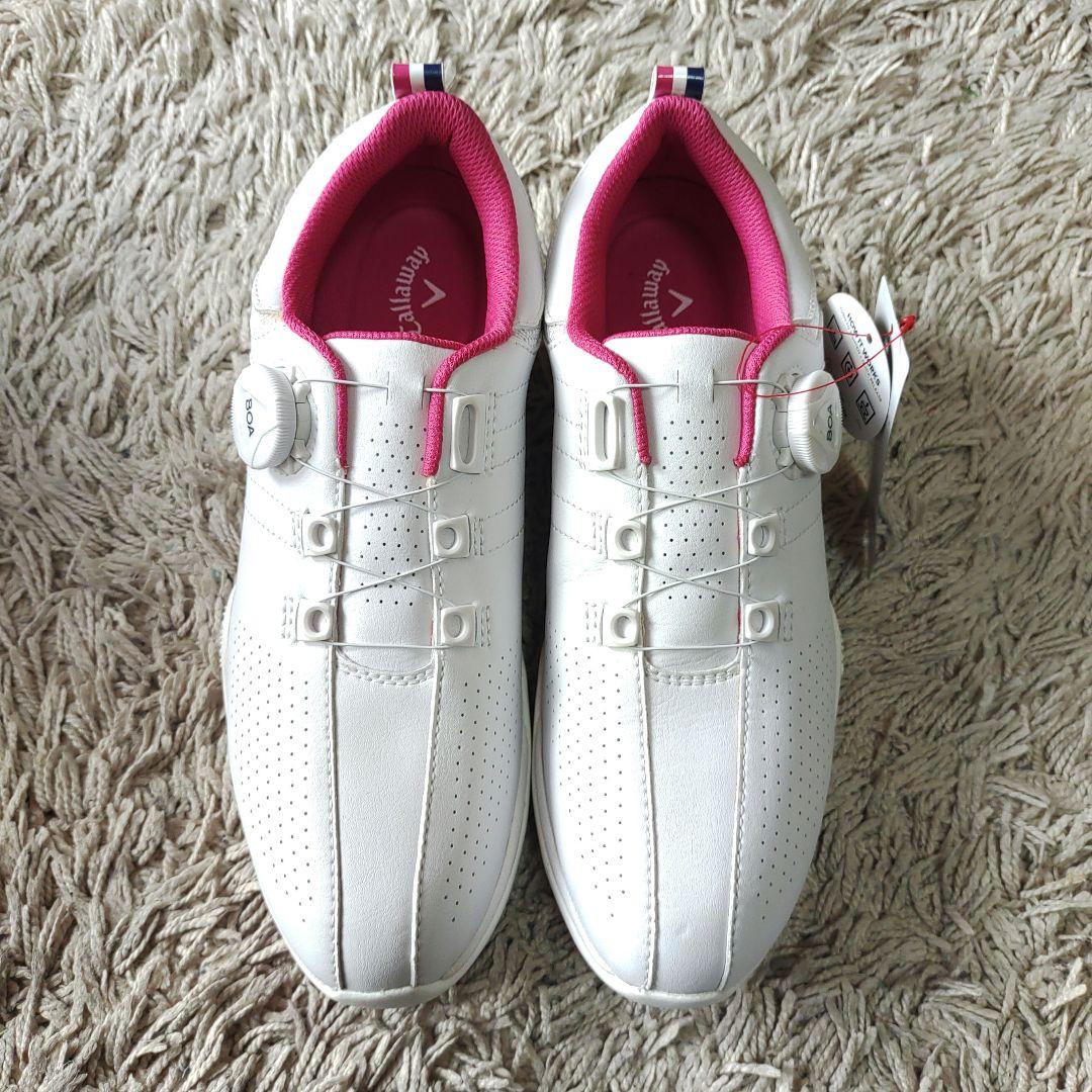 【新品タグ付き】Callaway ゴルフシューズ 女性用　ピンク　キャロウェイ