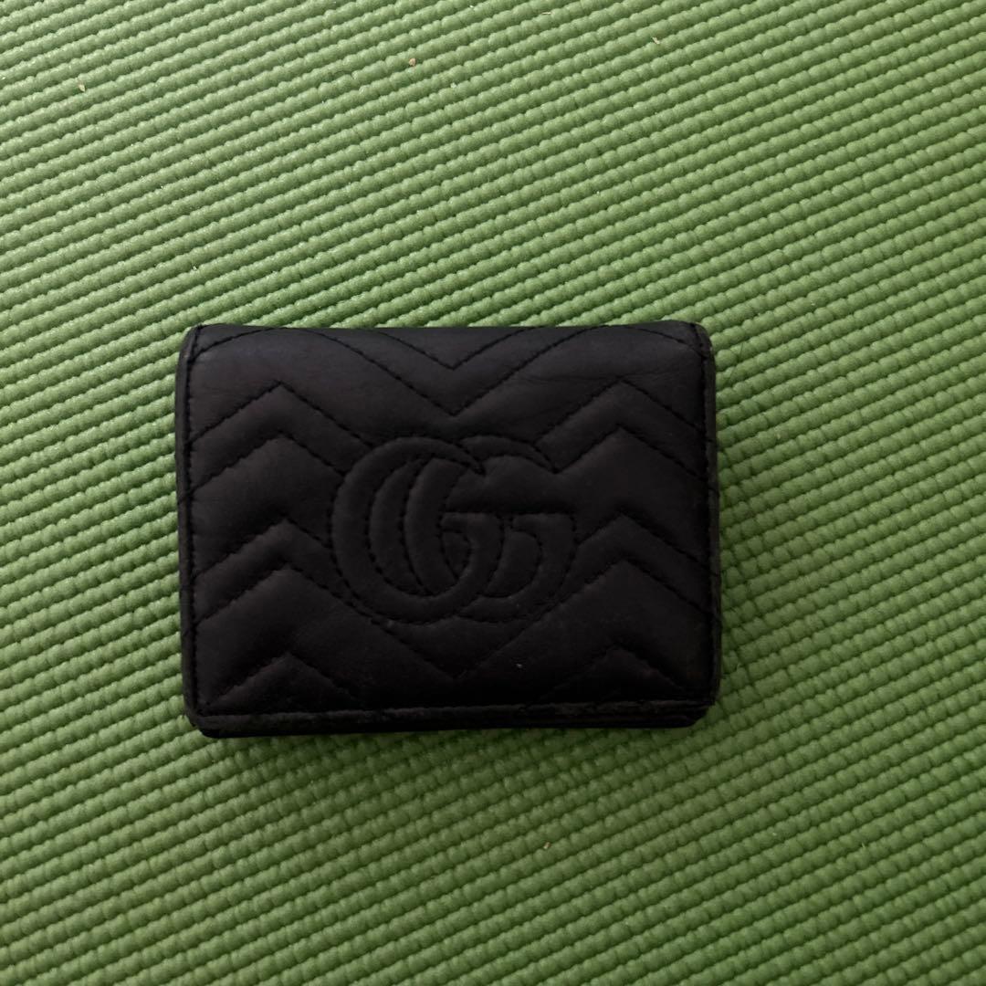 GUCCI ブラック 二つ折り財布 キルティング