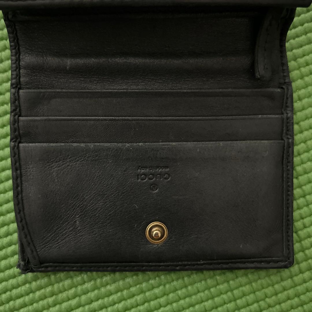 GUCCI ブラック 二つ折り財布 キルティング