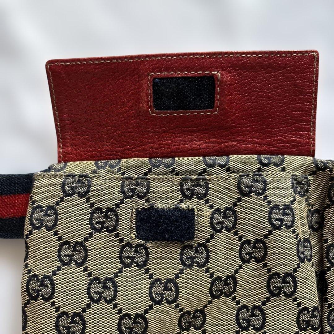 GUCCI GGキャンバス シェリーライン ウエストバッグ