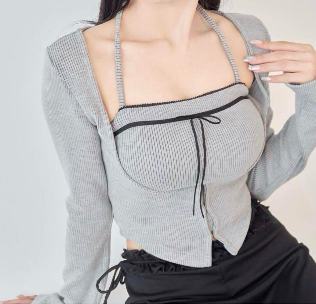 トップス YILON Corset design layered tops
