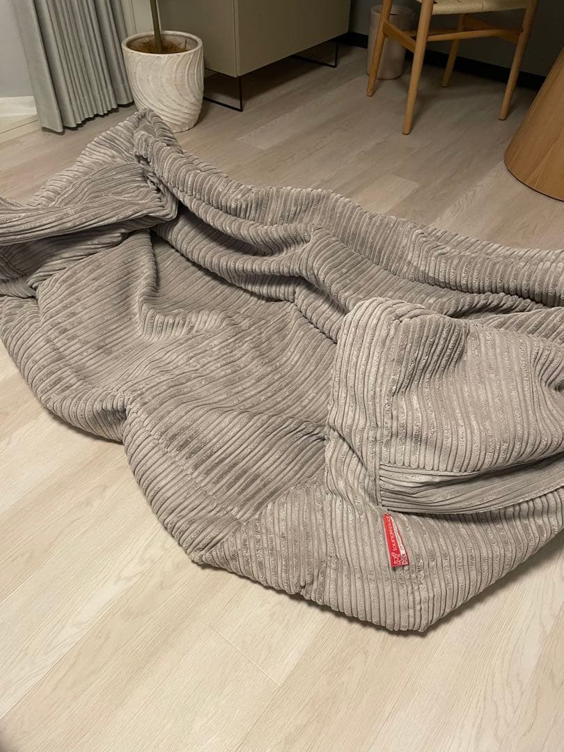 【Lounge Pug】ラウンジパグ 2人掛けソファ ビーズクッション グレー
