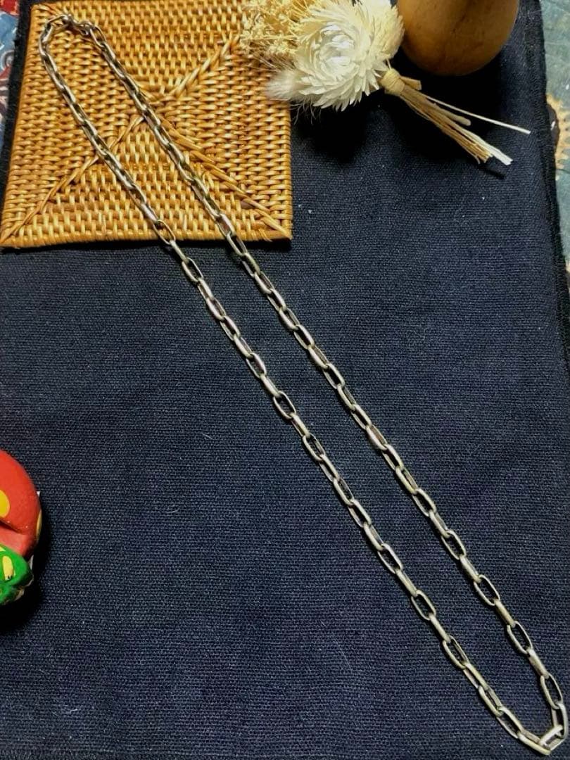 インディアンジュエリー　ナバホ族ハンドメイドチェーン　60cm