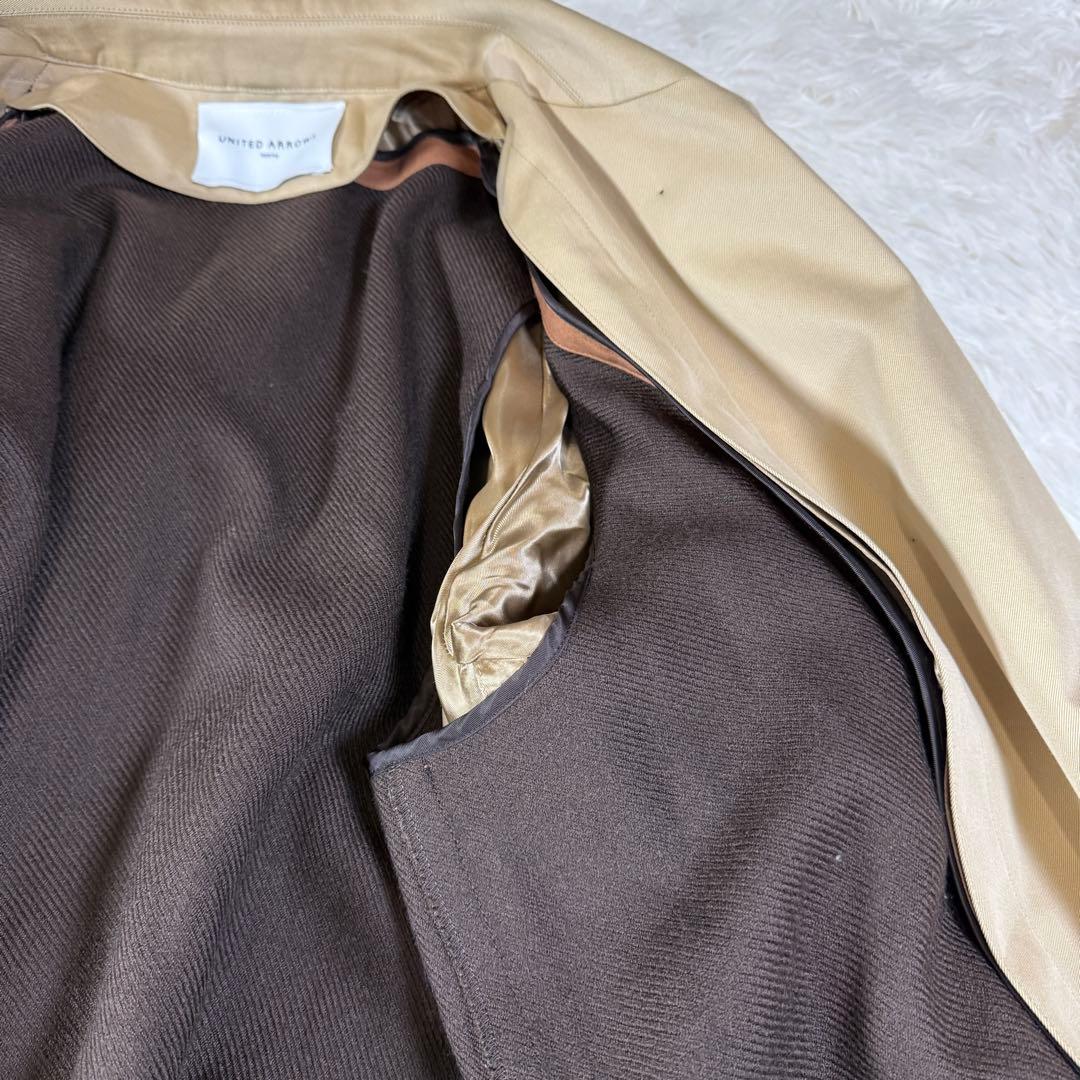 美品 ユナイテッドアローズ ライナー付 ロングトレンチ 36 上質 定番