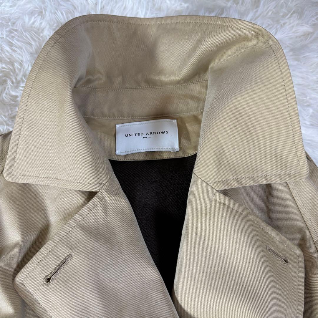 美品 ユナイテッドアローズ ライナー付 ロングトレンチ 36 上質 定番