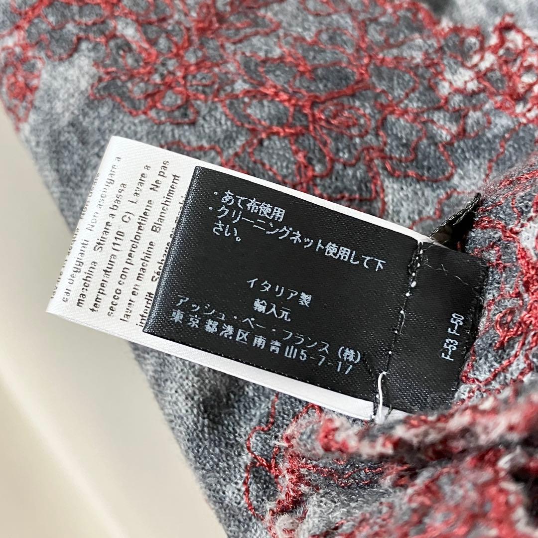 ファリエロサルティ シルク混 ストール ショール 花柄 刺繍 保存袋付き