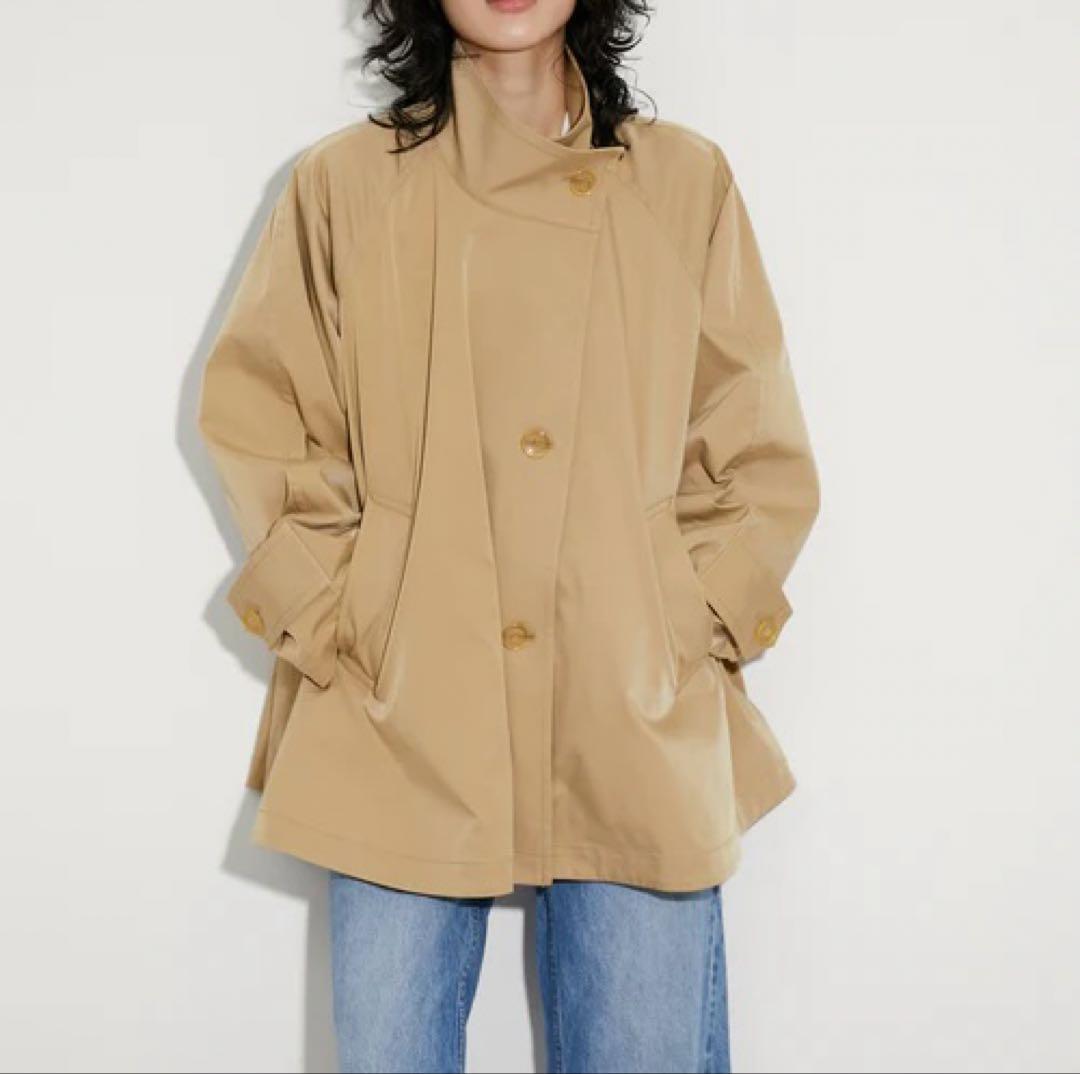 美品 アダムエロペ フレアー ミドル トレンチコート定価 2.9千円 完売品