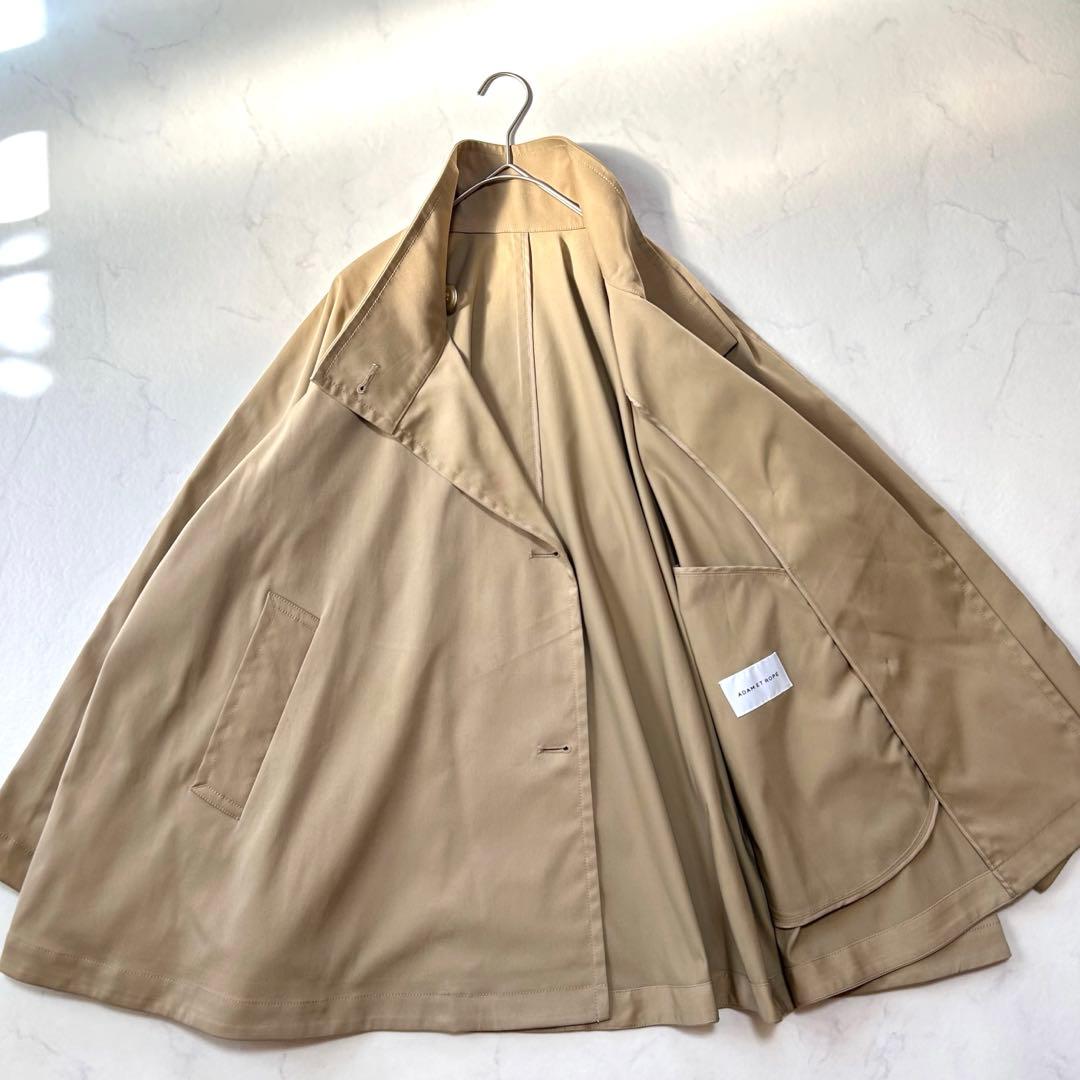 美品 アダムエロペ フレアー ミドル トレンチコート定価 2.9千円 完売品