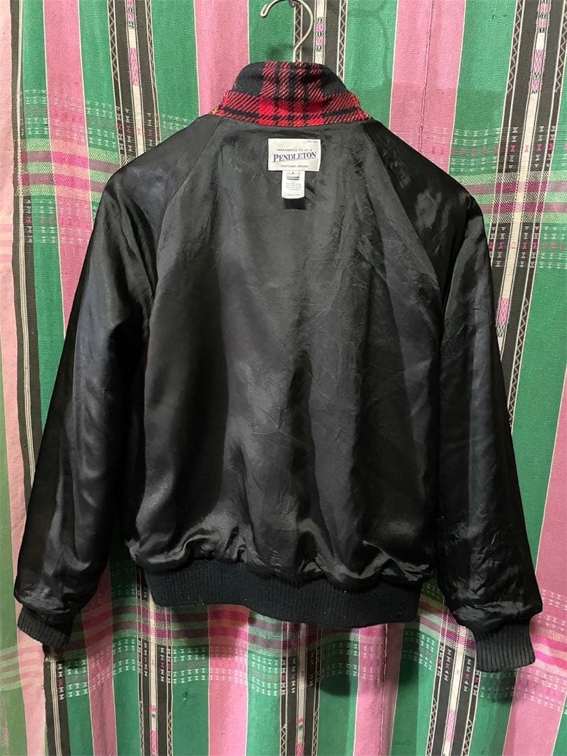 古着 PENDLETON赤黒チェックジャケット S Made in USA