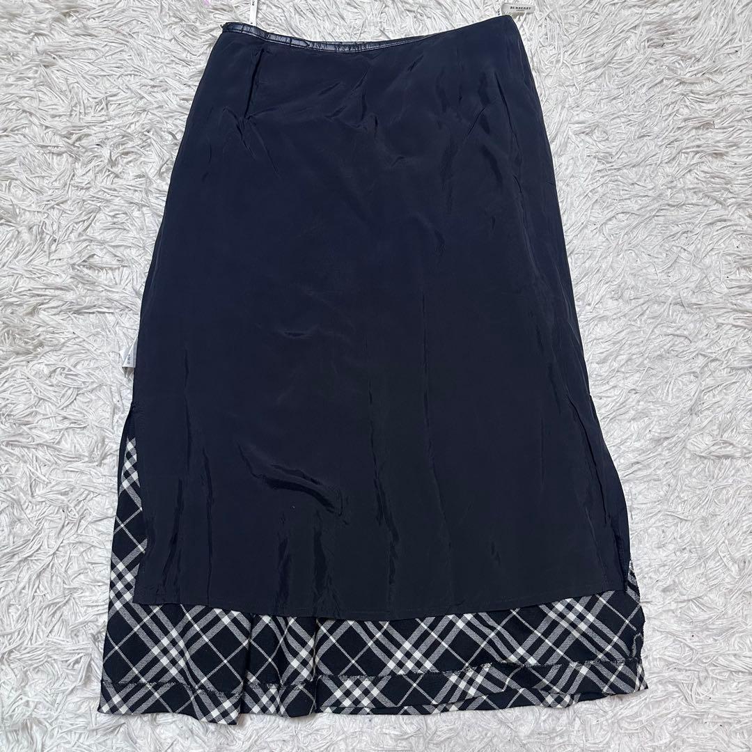 BURBERRY LONDON XL 大きいサイズ ブラックチェック スカート