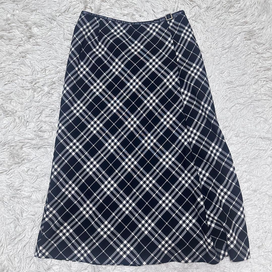 BURBERRY LONDON XL 大きいサイズ ブラックチェック スカート