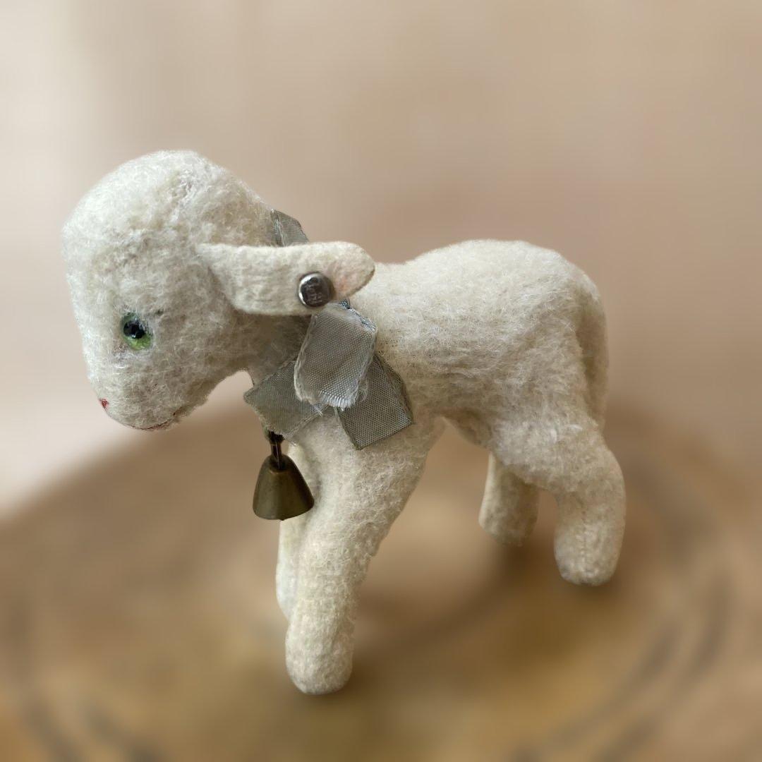 シュタイフLamby 10センチ　ヒツジのランビー　ひつじ　羊　ビンテージ