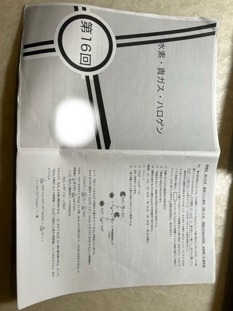 鉄緑会 高2化学 授業冊子セット