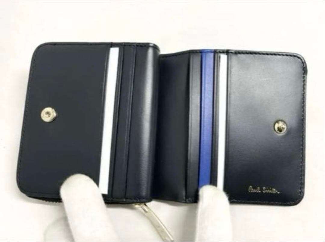 新品箱付き【ポールスミス】ラッキーフローラル ラウンドファスナー 二つ折財布