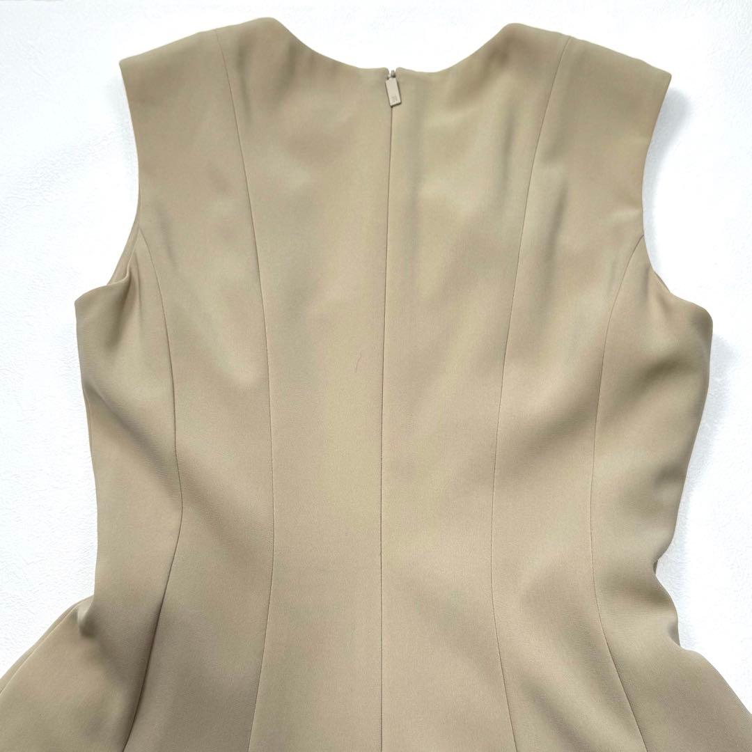René basic フレア 大人 ワンピース 34 美シルエット ベージュ
