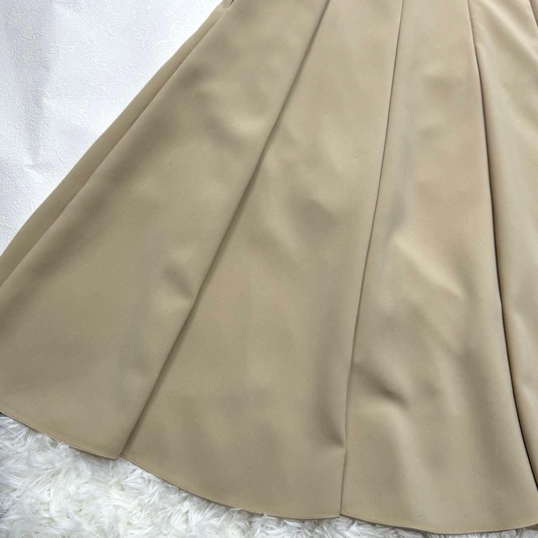 René basic フレア 大人 ワンピース 34 美シルエット ベージュ