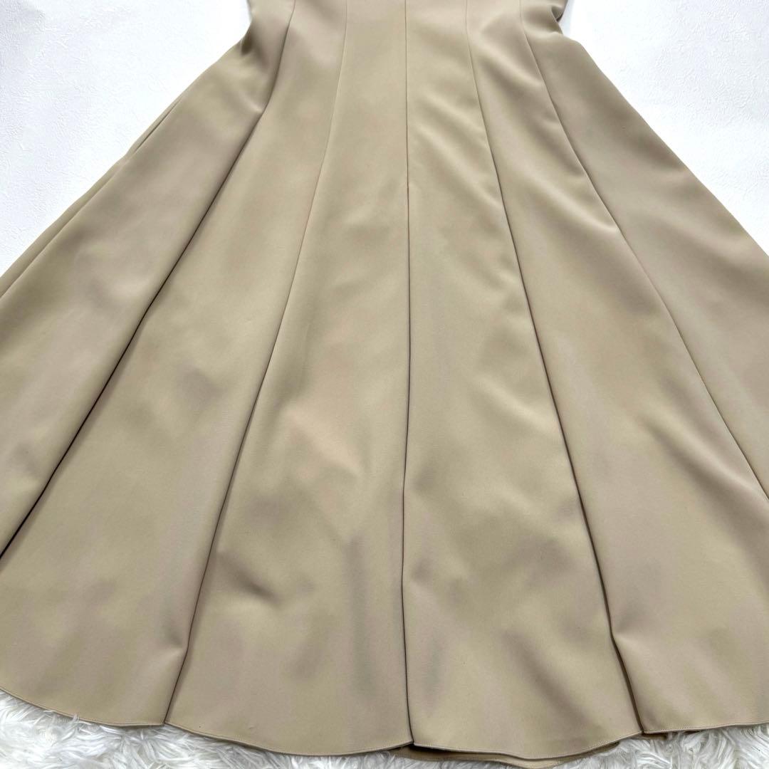 René basic フレア 大人 ワンピース 34 美シルエット ベージュ