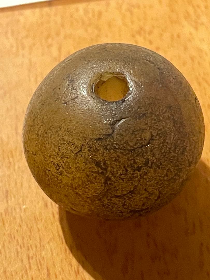 アンティーク　チベット瑪瑙玉　大玉　出土品