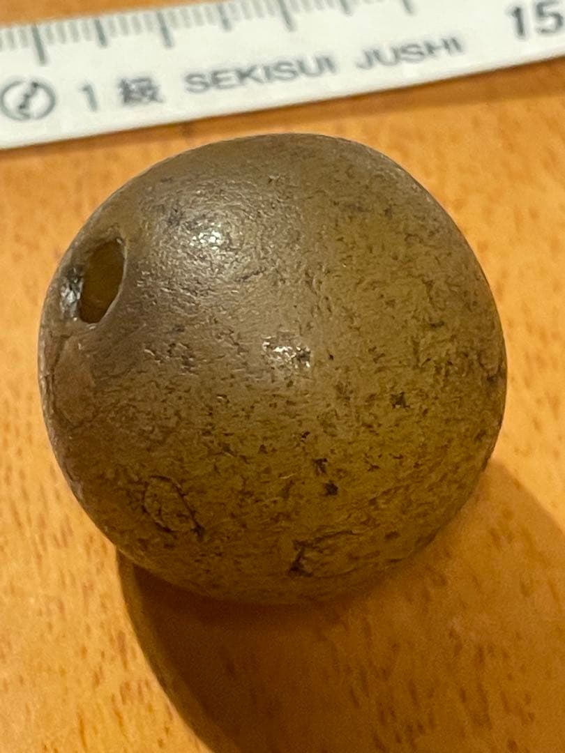 アンティーク　チベット瑪瑙玉　大玉　出土品