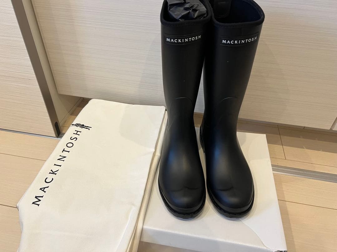MACKINTOSH ブラック レインブーツ