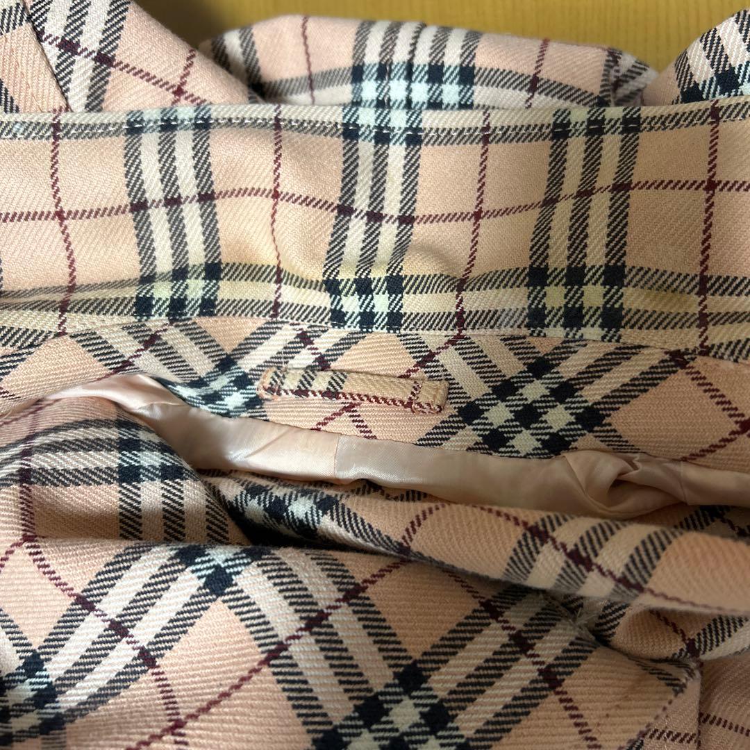 フ*p様 希少Burberryブルーレーベル　ピンク色ノバチェック柄トレンチコー