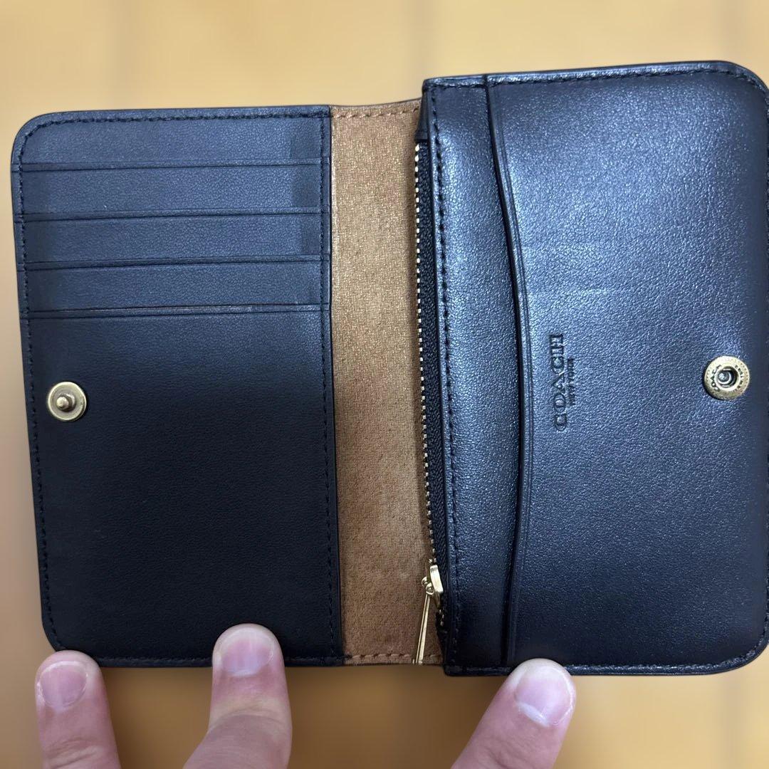 COACH コーチ 二つ折財布 ミニ財布 レザー 型番C4818