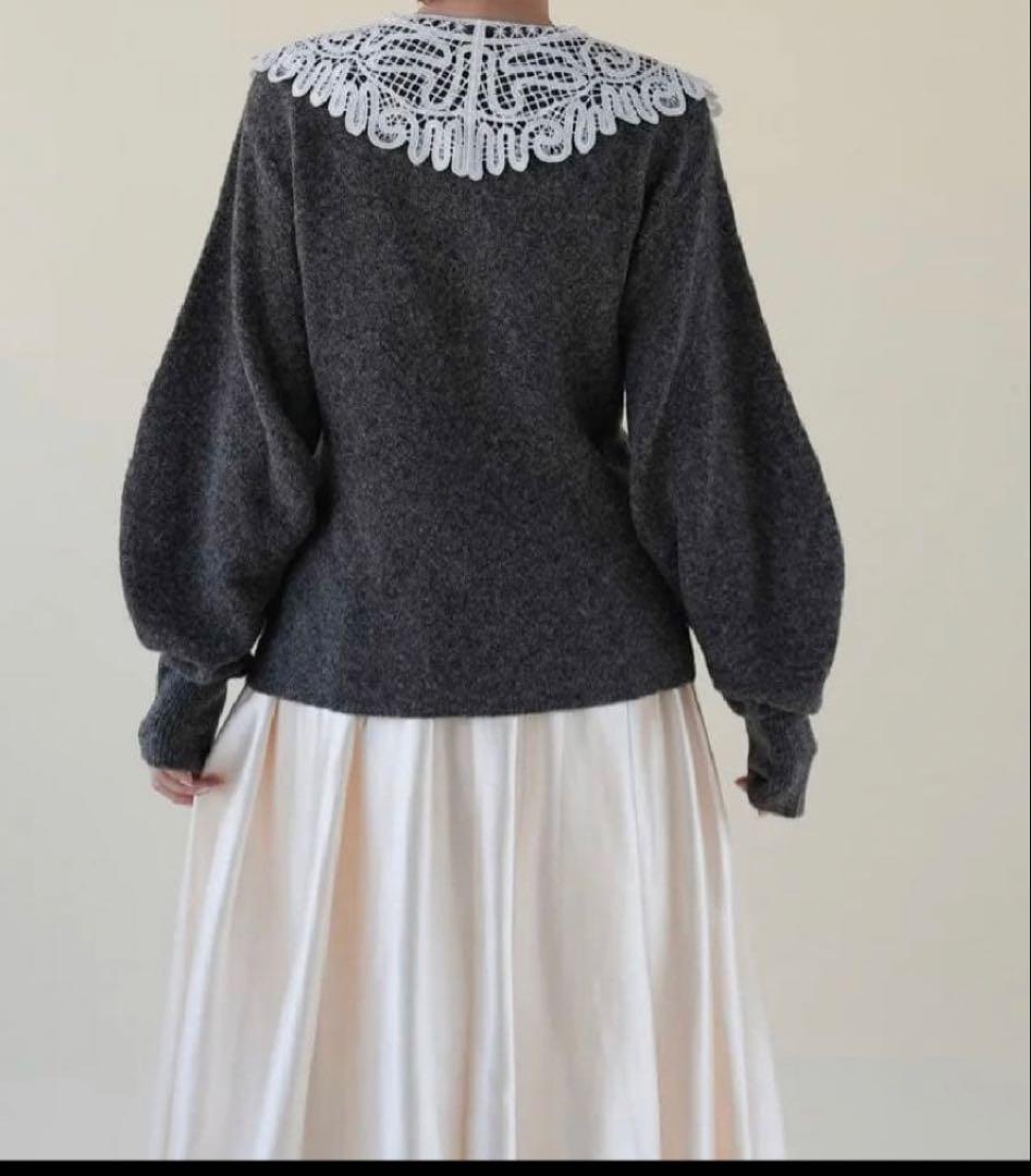 acka lace collar knit cardigan サンプルタグなし品