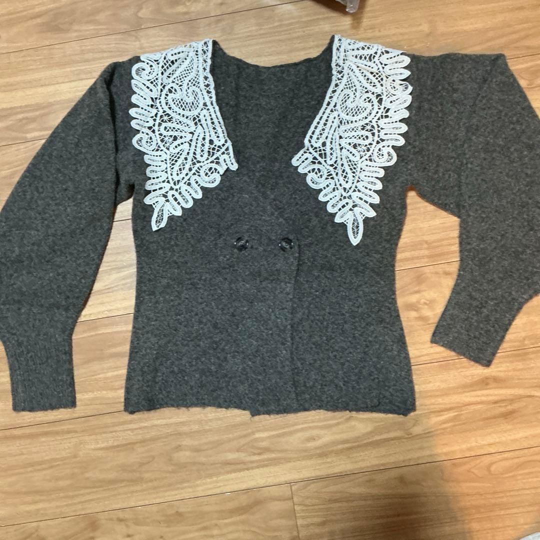 acka lace collar knit cardigan サンプルタグなし品
