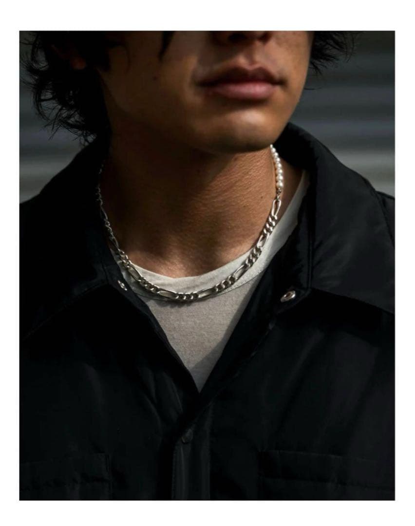 PRYシュウトSilver & WhitePearl ChainNecklace