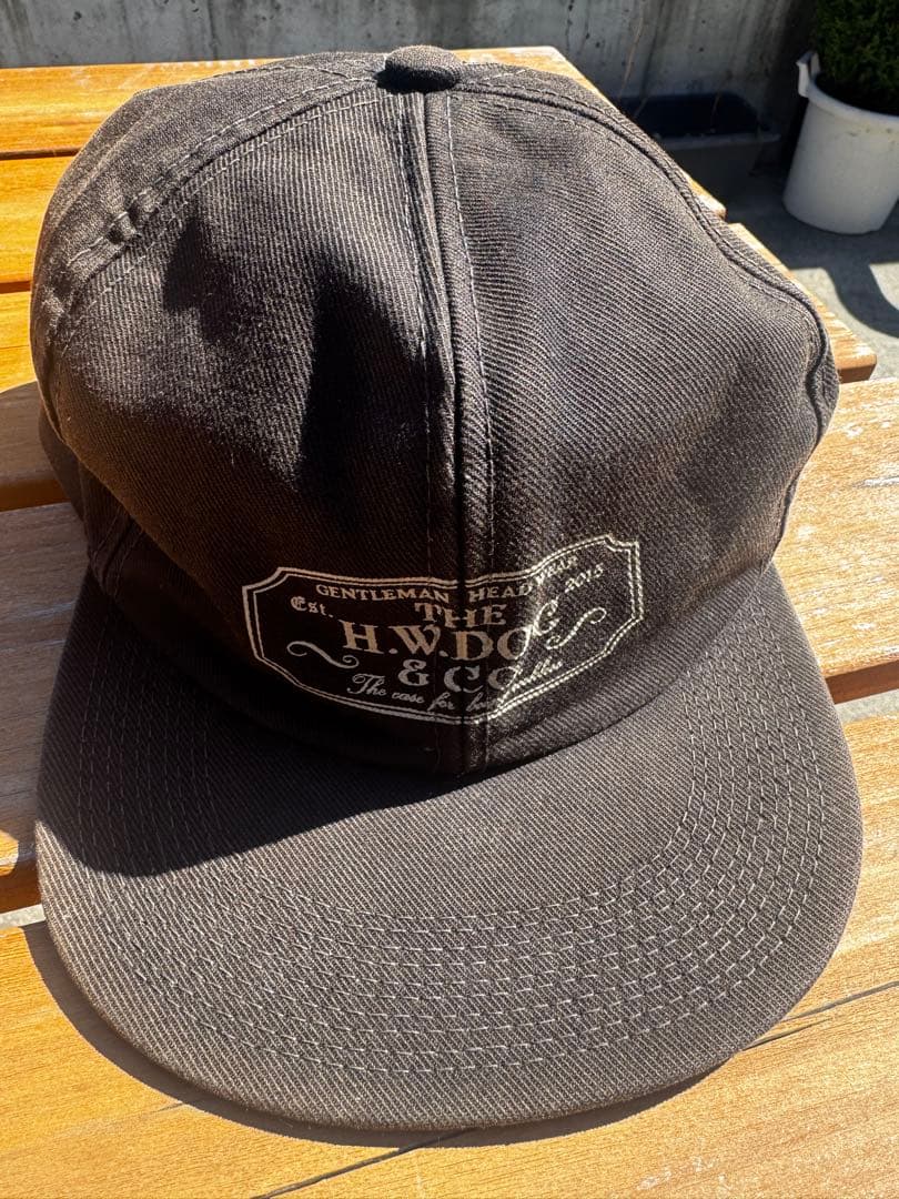 H.W.DOG & CO. ダークブラウンキャップ