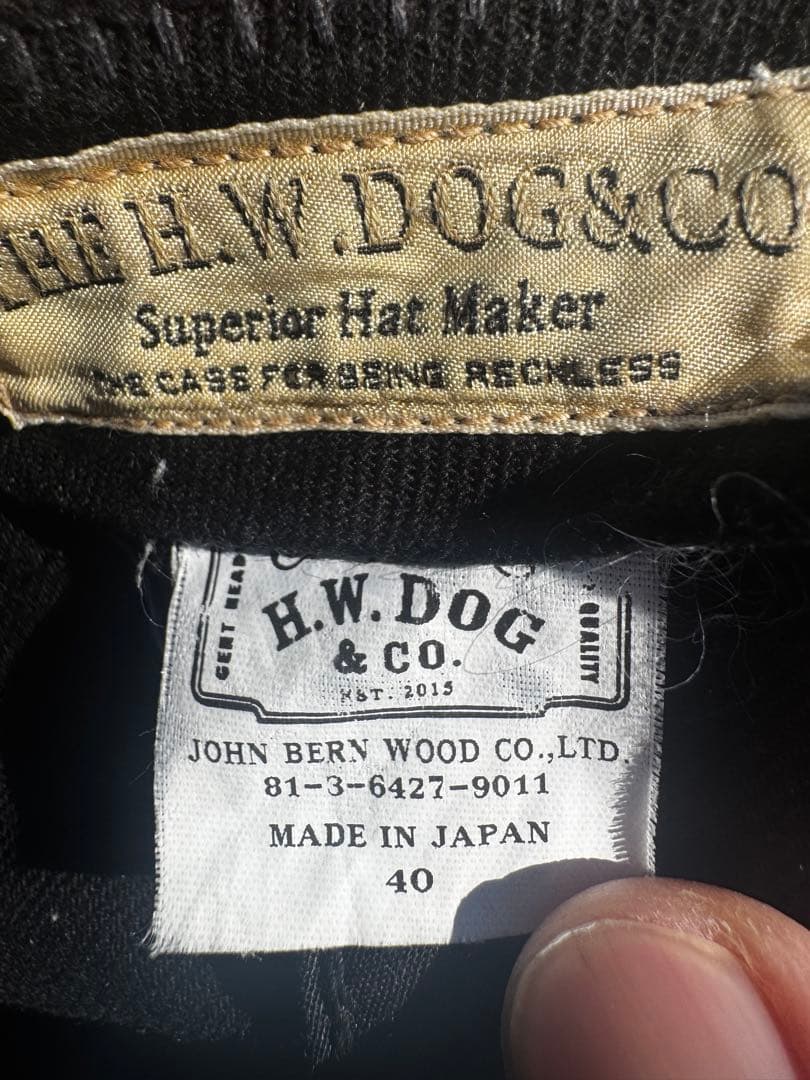 H.W.DOG & CO. ダークブラウンキャップ