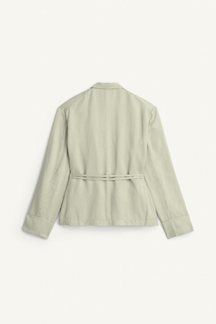 新品 ZARA LIMITED EDITION 流れるようなブレザー 緑色 M