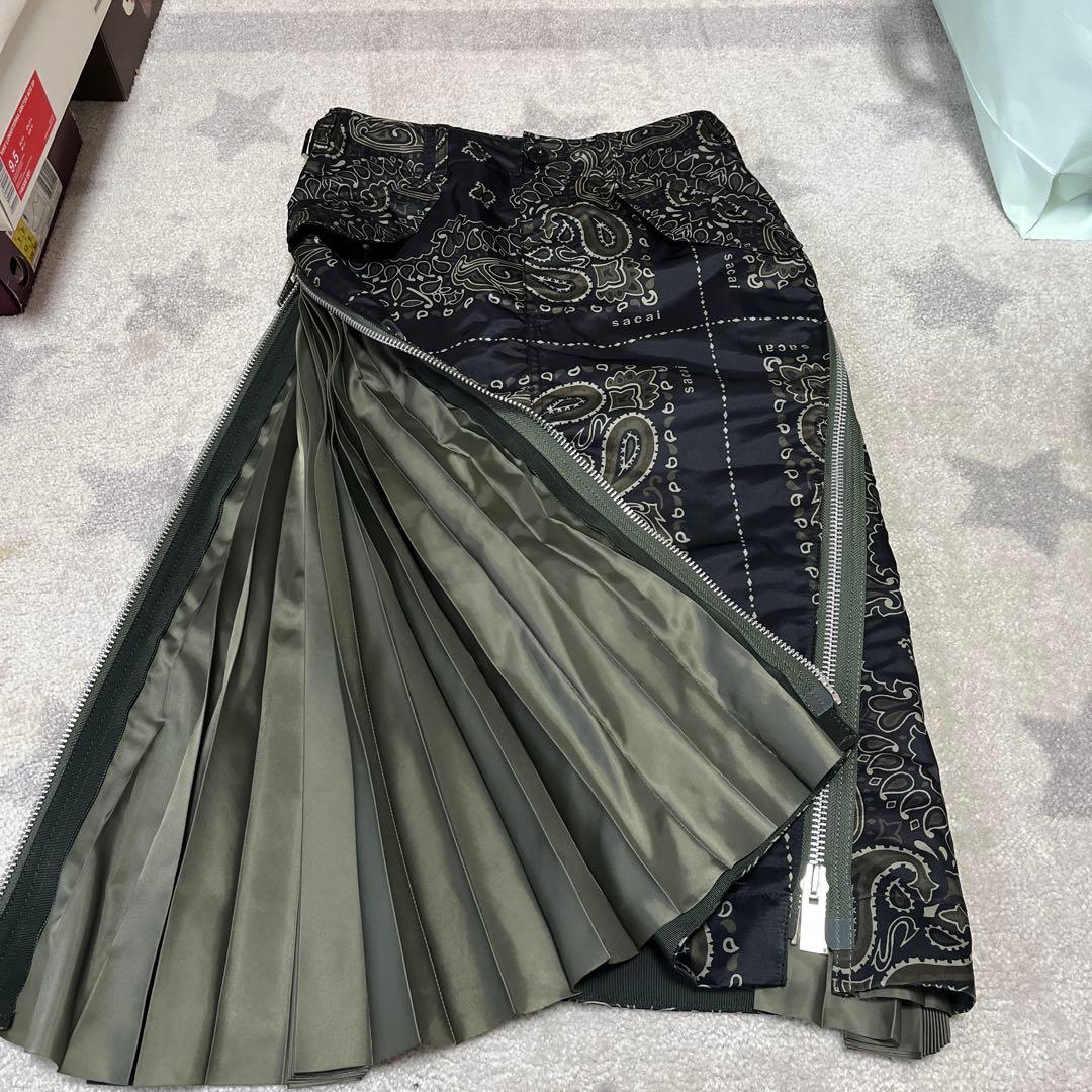 sacai ペイズリー スカート