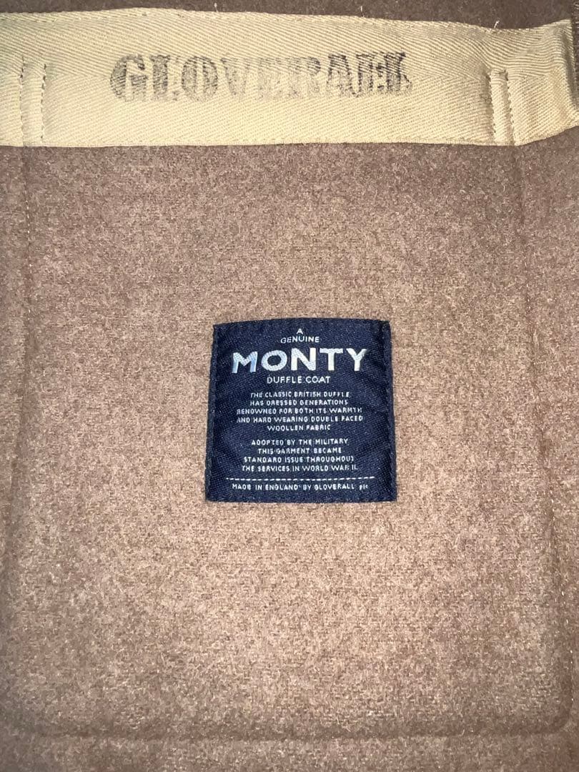 英国製 グローバーオール MONTY キャメル S 美品 国内正規品 身幅59