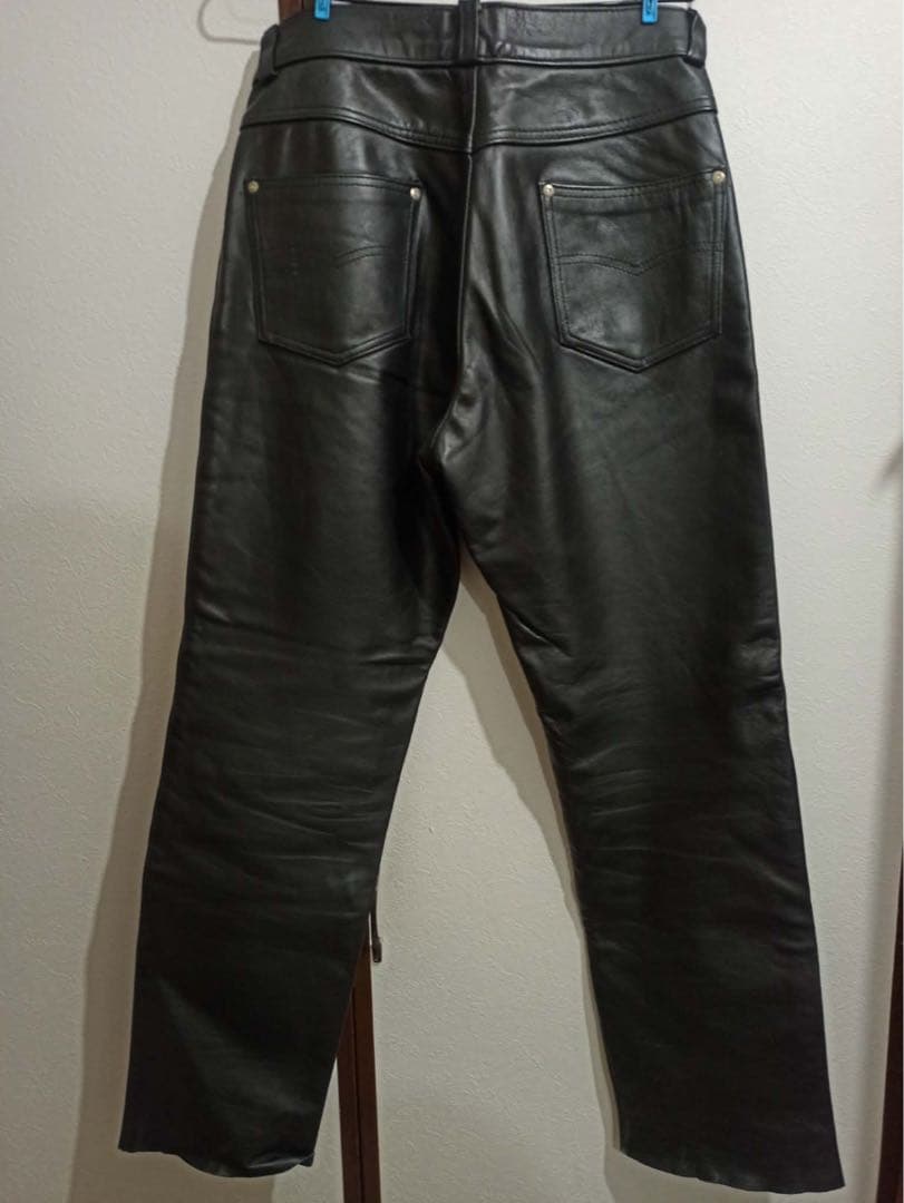 Schott レザーパンツW32(本革、USA製)