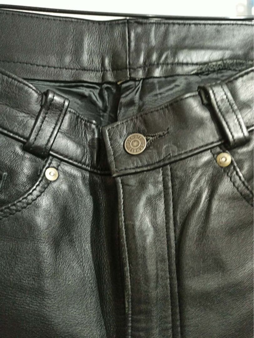 Schott レザーパンツW32(本革、USA製)
