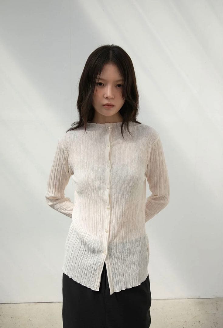 完売品　OHOTORO Flow High Neck Cardigan